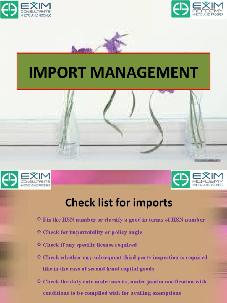 3 Import Management | PDF | Customs | Economies