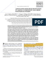 Multiparity Is Associated With High Motivation To Change Diet Among Overweight and Obese Postpartum Women