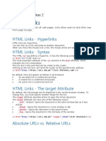 HTML Links - Hyperlinks HTML Links - Syntax