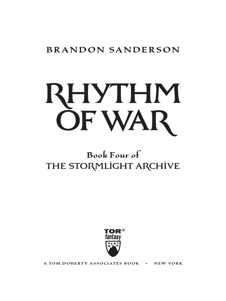 Rhythm of War Brandon Sanderson PDF Books Publishing