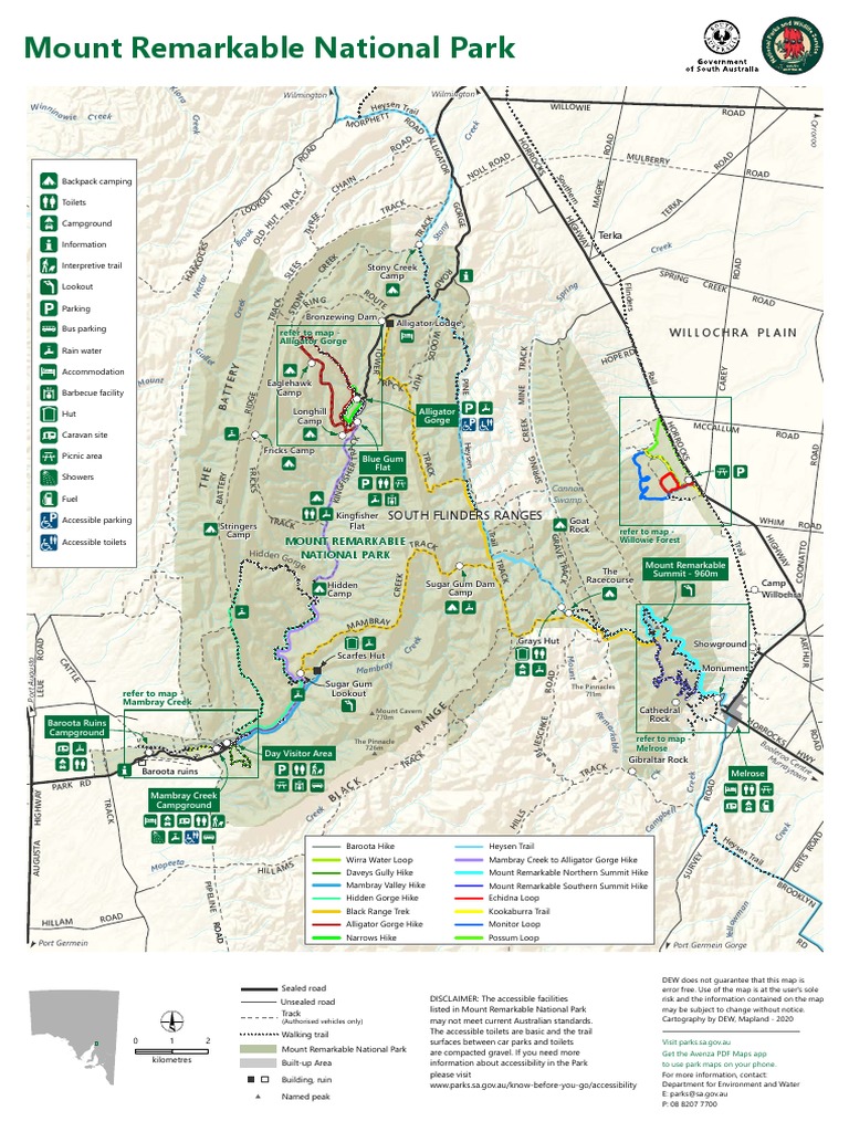 Mount Remarkable National Park Map PDF Leisure