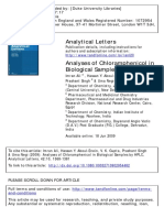 Analytical Letters: To Cite This Article: Imran Ali, Hassan Y. Aboul-Enein, V. K. Gupta, Prashant Singh