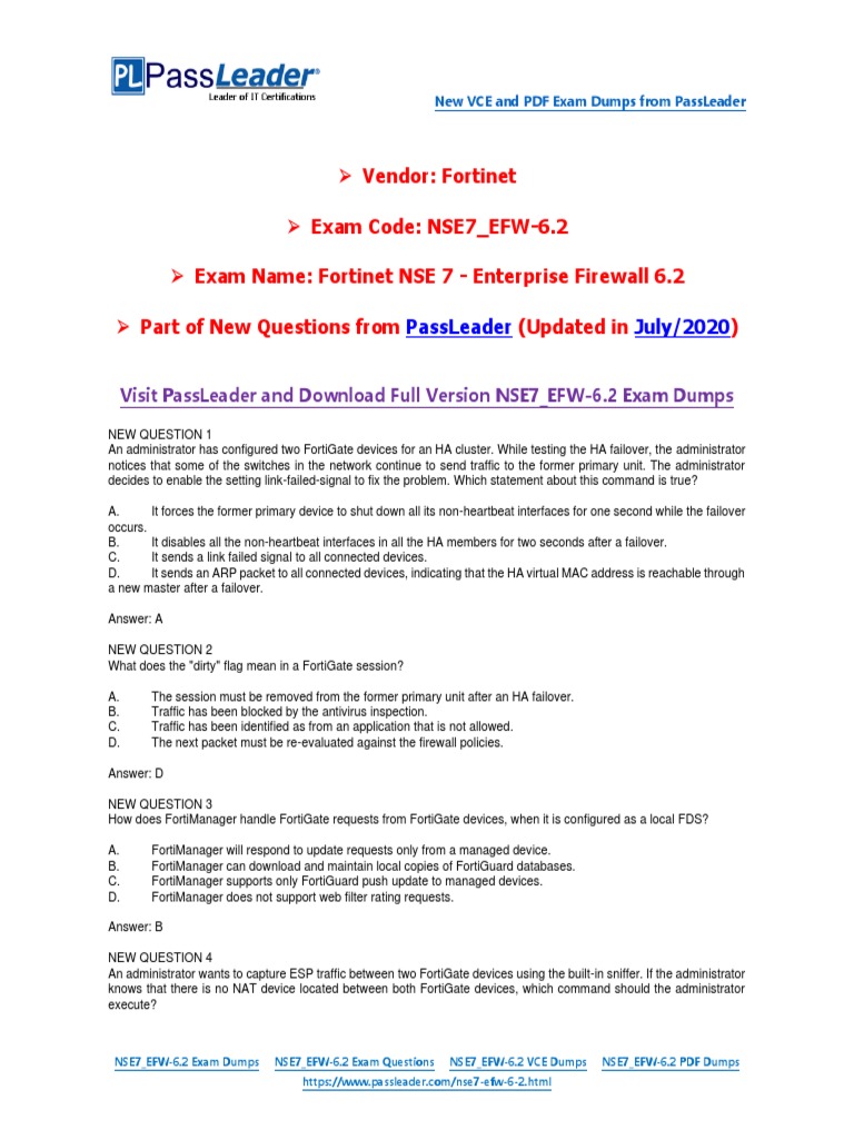 NSE7_LED-7.0 Demotesten