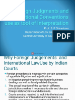 Foreign Judgments and International Conventions Use As Tool of Interpretation