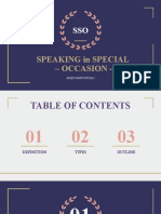 Speaking in Speacial Occasion
