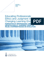 Educating Professionals Ethics and Judgment in A Changing Learning Environment May2015