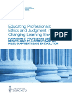 Educating Professionals Ethics and Judgment in a Changing Learning Environment May2015