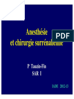 Anesthésie Et Chirurgie Surrénalienne: P Tauzin-Fin Sar I