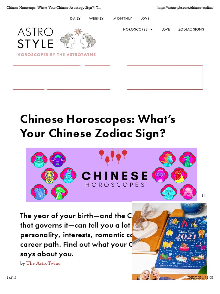 Chinese Horoscope What's Your Chinese Astrology Sign? PDF Chinese