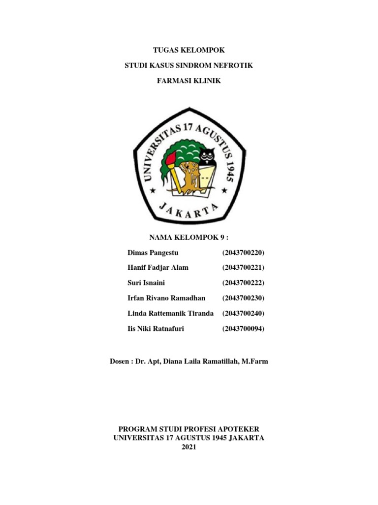 Studi Kasus Sindrom Nefrotik PDF