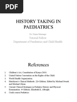 2. HISTORY TAKING IN PAEDIATRICS