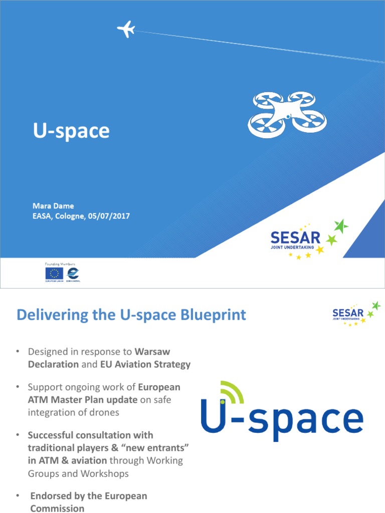 Delivering The U Space Blueprint Pdf Unmanned Aerial Vehicle Air