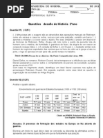 desafio 2ª ano historia
