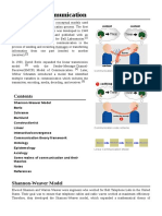 Models of Communication: Communication Major Dimensions Scheme