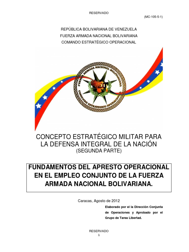 Fundamento Del Apresto Operacional | PDF | Seguridad nacional | Militar