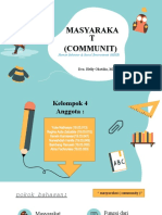 Komunitas dan Dimensi Masyarakat