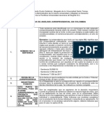 Modelo de Ficha de Análisis Jurisprudencial en Colombia