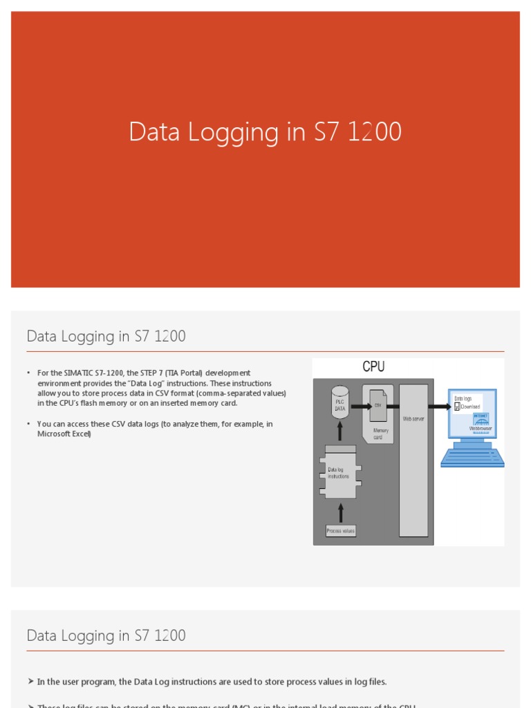S7-1200 Data Logging Instructions Guide | PDF | Comma Separated Values ...