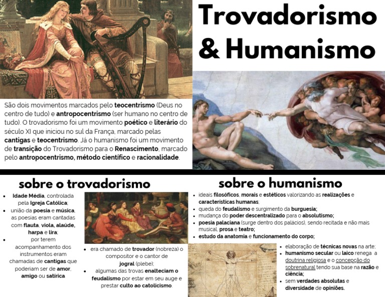 Trovadorismo e Humanismo | PDF | Humanismo | Poesia