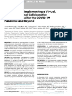 How We Do It Implementing A Virtual, Multi-Institutional Collaborative Education Model For The COVID19 Pandemic and Beyond