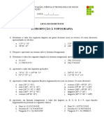 Topografia - Lista 1