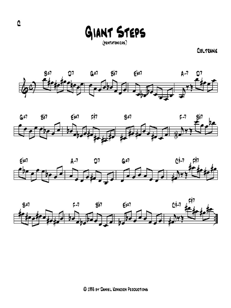 Daniel Kovacich - Giant Steps - Pentatonics | PDF