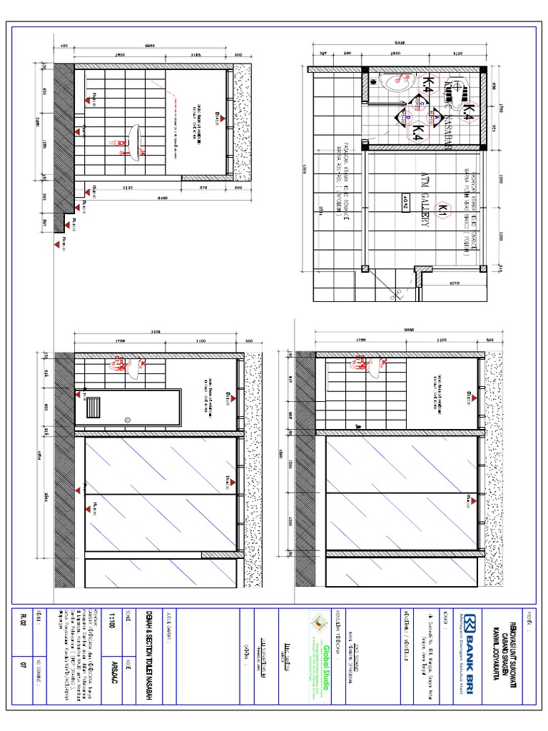 04.3 Denah Toilet Nasabah & Atm | PDF