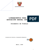 Lineamientos Educacion Sexual Integral