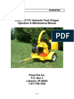 Model 727/731 Hydraulic Feed Chipper Operation & Maintenance Manual