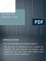 Writing The Introduction