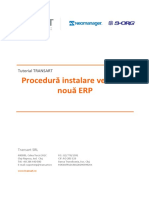 Procedura Instalare Versiune Noua ERP