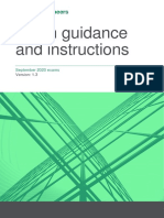 Exam guidance and instructions