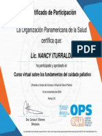 Curso cuidado paliativo OPS certificado participación