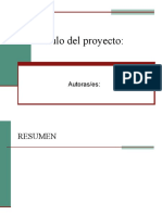 Estructura para La Presentación Del Anteproyecto - Trabajo de Grado II - Fecha: 12/02/2021