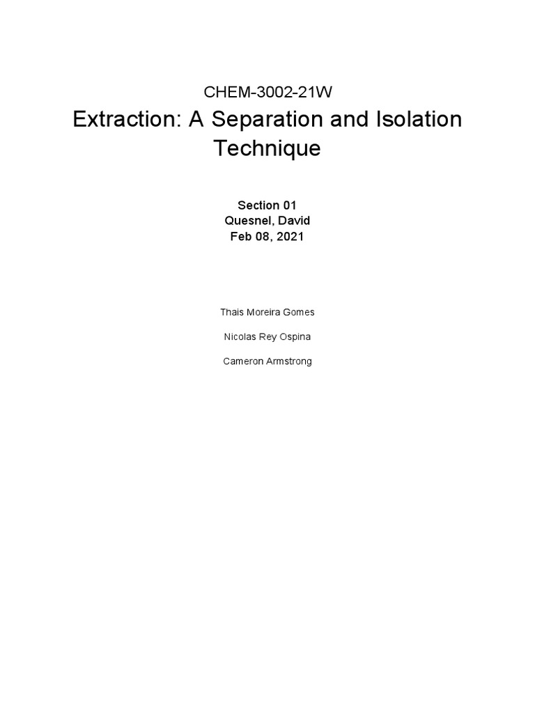 Lab Report Extraction | PDF | Acid | Phase (Matter)