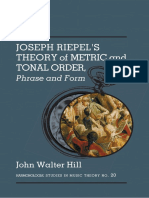 (Harmonologia) Joseph Riepel - John Walter Hill (Trans.,Ed.) - Joseph Riepiel's Theory of Metric and Tonal Order, Phrase and Form-Pendragon Press (2015)