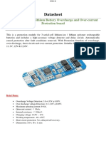 Datasheet: 3S 12V 10A 18650 Lithium Battery Overcharge and Over-Current Protection Board