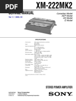 Service Manual: XM-222MK2