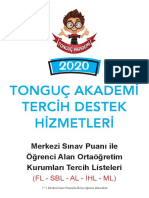 2020 LGS Tercih Listesi