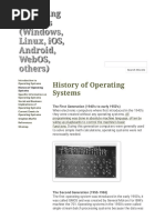 History of Operating Systems - Operating Systems (Windows, Linux, IOS, Android, WebOS, Others)