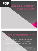Guerra de los pasteles y bases orgánicas