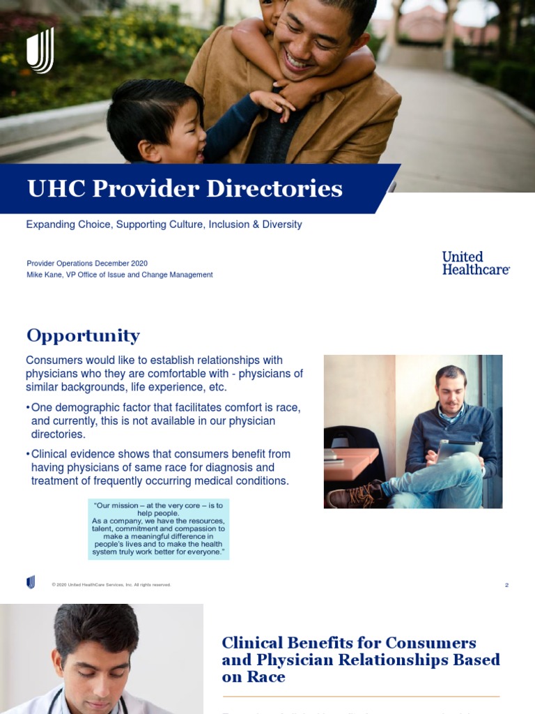 EXTERNAL UHC Provider Directories Choice and Diversity PDF Race