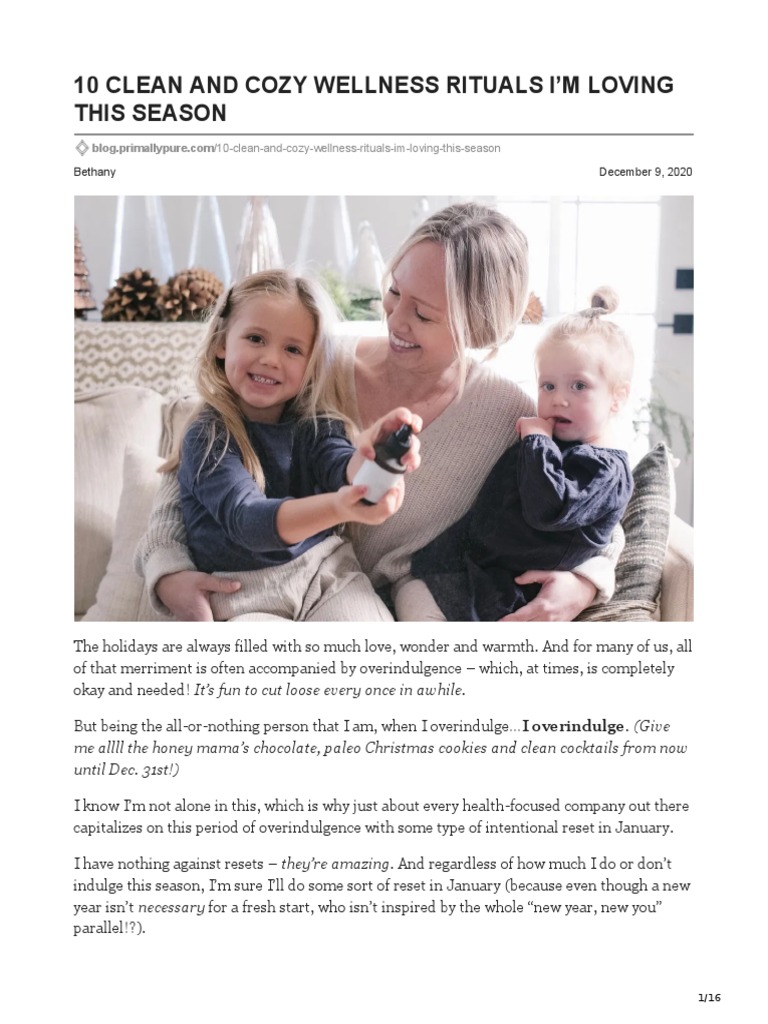 Cozy Wellness Rituals for the Holidays | PDF | Christmas | Nature
