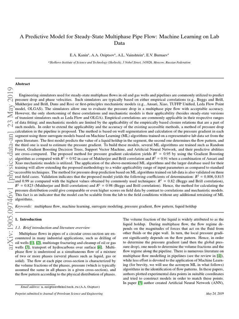 ML Model for Multiphase Pipe Flow | PDF | Support Vector Machine ...