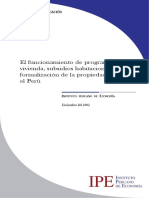 2002 El Funcionamiento de Programas de Vivienda