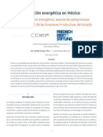 Transición energética en México Estado del sector energético, avance de compromisos ambientales y rol de las Empresas Productivas del Estado