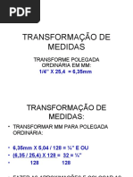 Tabela de Conversão de Polegadas para Milímetros e Centímetros | PDF ...