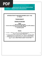 Introduction To Macroeconomics (Eco 1102) C. Théoret Practice Exam #1 Answers On Last Page