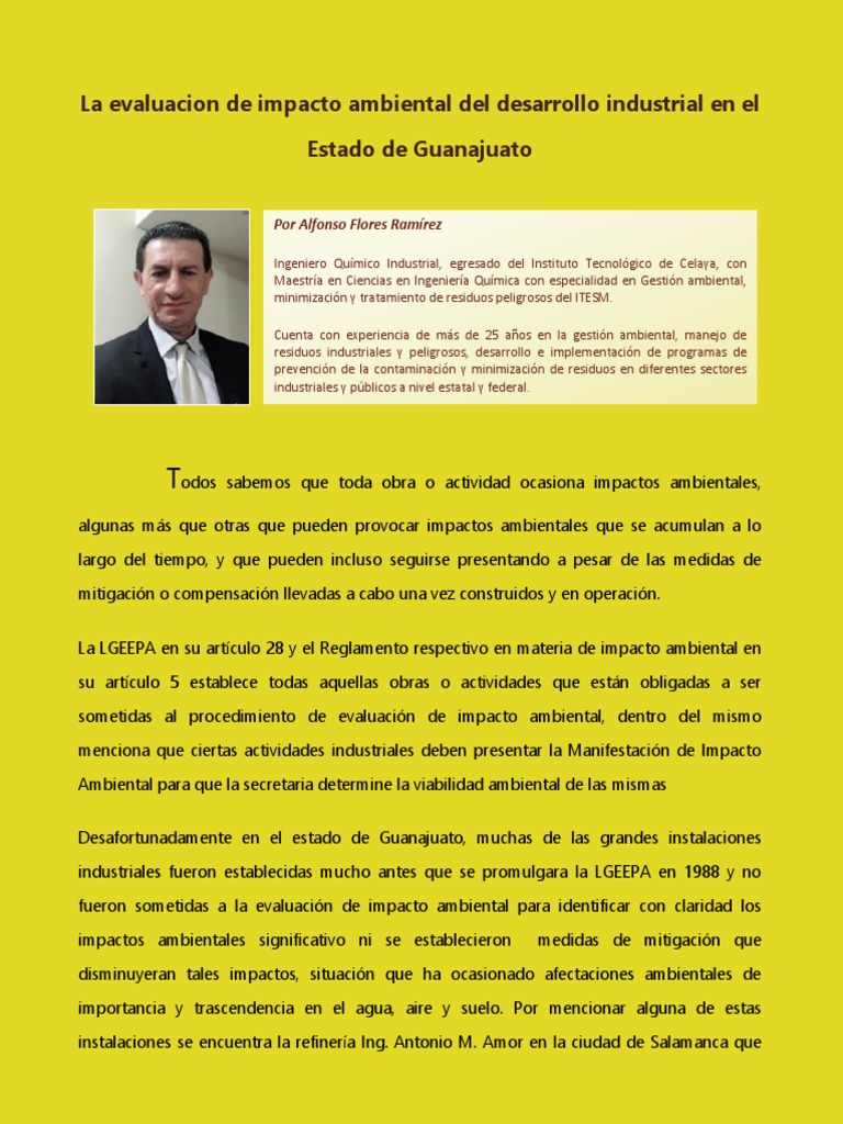 Impacto Ambiental en Celaya y Salamanca | PDF | Evaluación de impacto ...