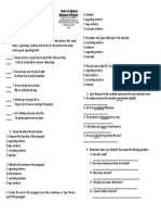 Work Sheet in English 4 1 Summative Test: Department of Education